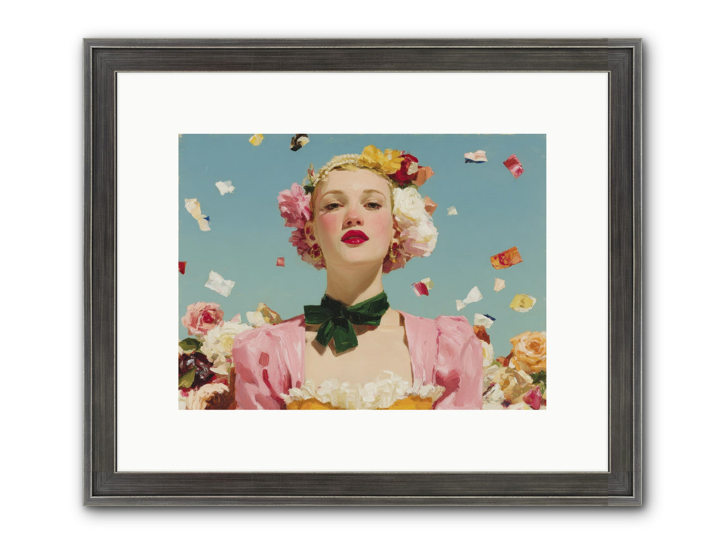When Confidence Bloomed Framed Print - Slimwoods Black/Silver 12x9