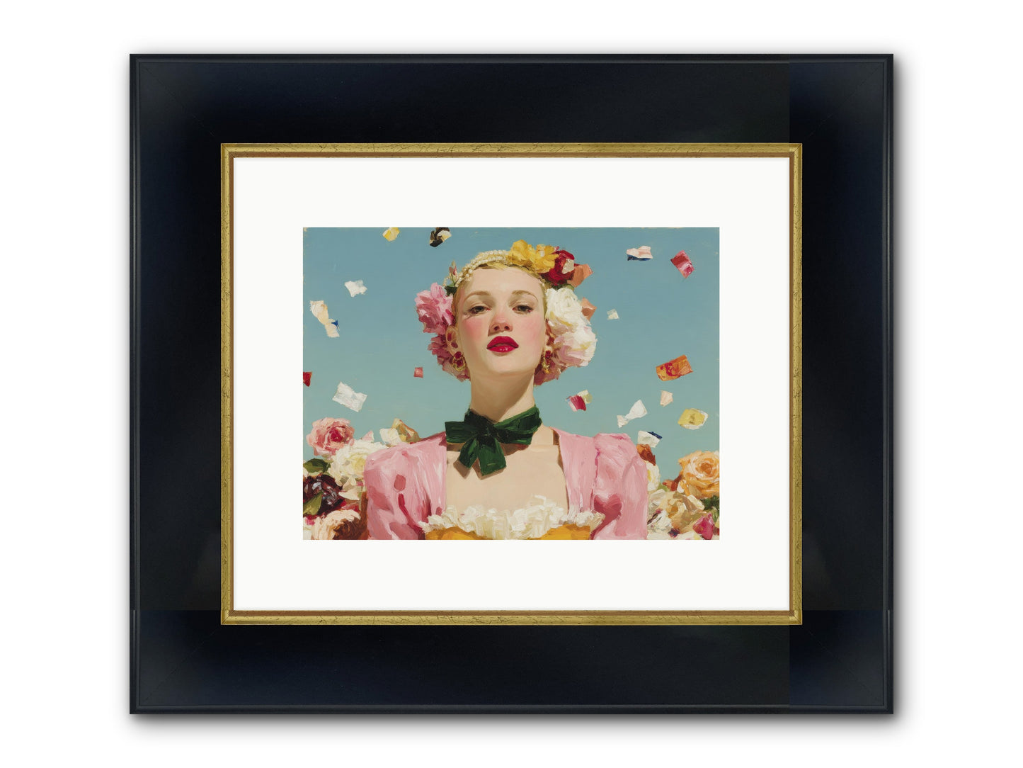 When Confidence Bloomed Framed Print - Wide Black w/Gold 12x9