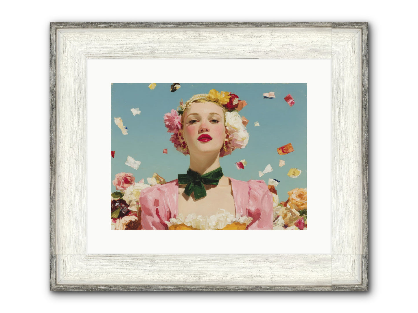 When Confidence Bloomed Framed Print - Driftwood White 16x12
