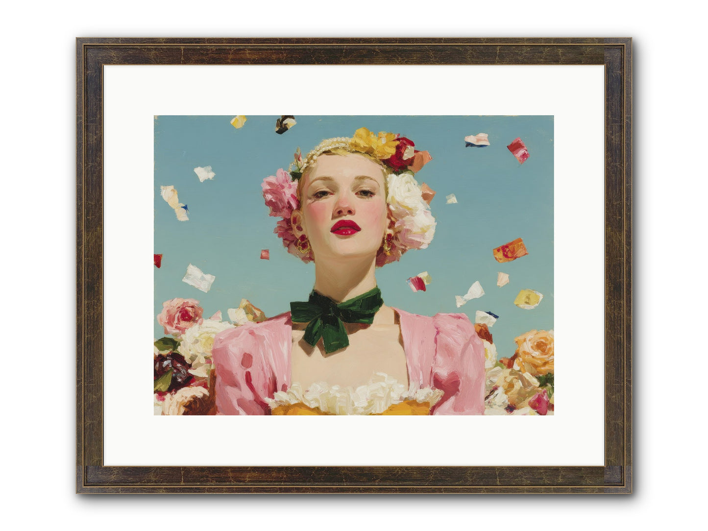 When Confidence Bloomed Framed Print - Slimwoods Black/Gold 16x12