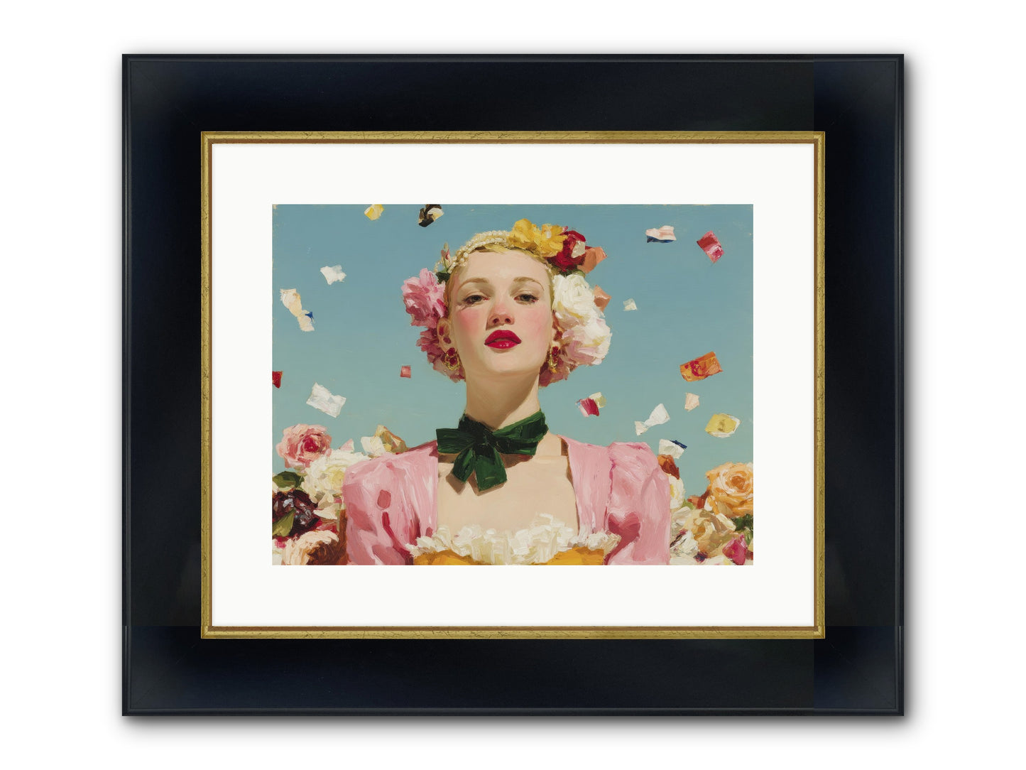 When Confidence Bloomed Framed Print - Wide Black w/Gold 16x12