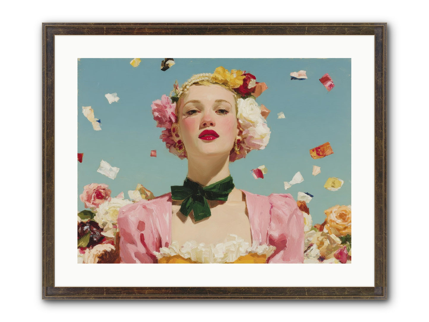 When Confidence Bloomed Framed Print - Slimwoods Black/Gold 24x18