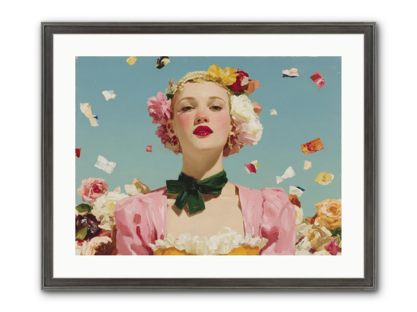 When Confidence Bloomed Framed Print - Slimwoods Black/Silver 24x18