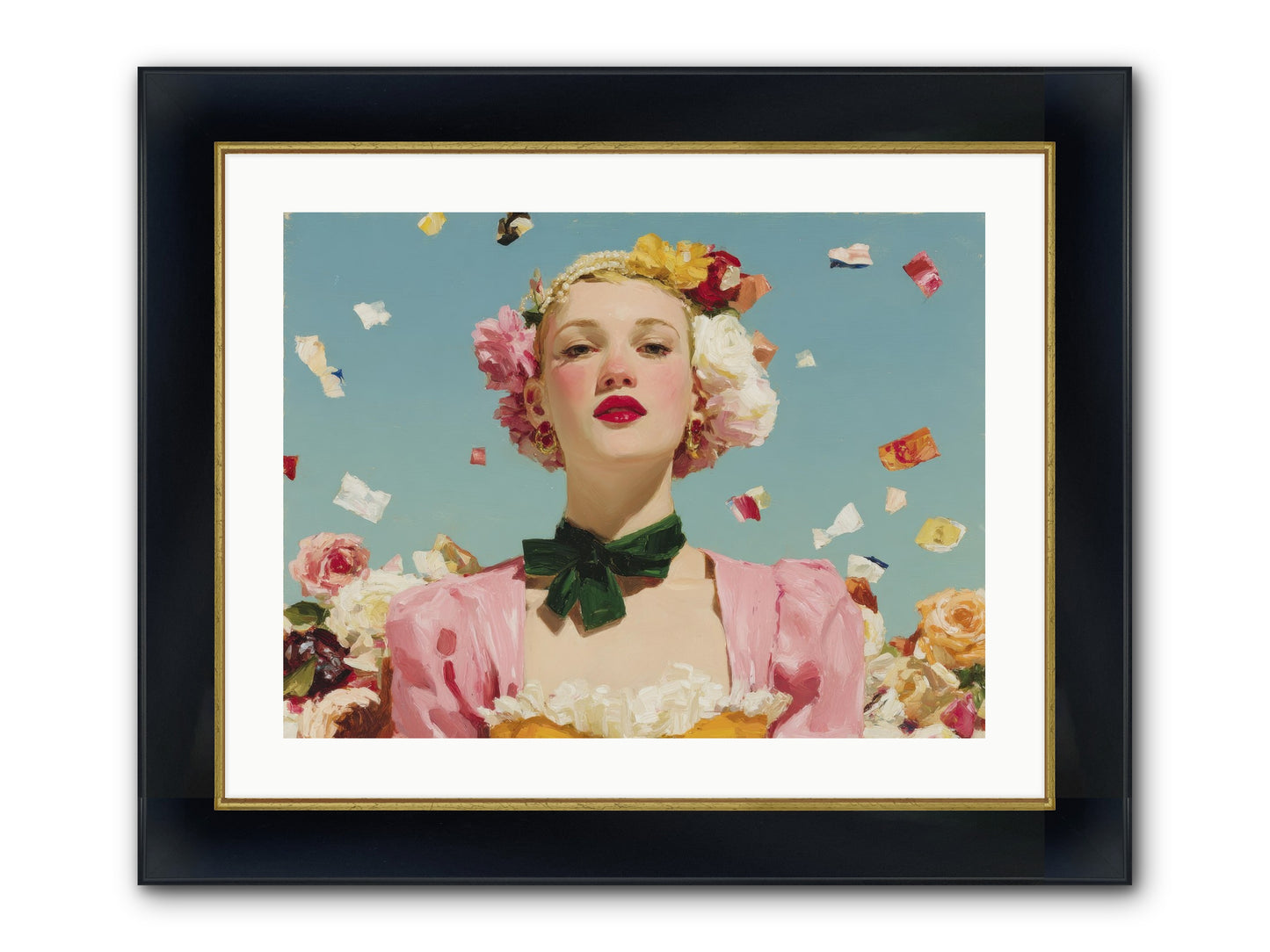 When Confidence Bloomed Framed Print - Wide Black w/Gold 24x18