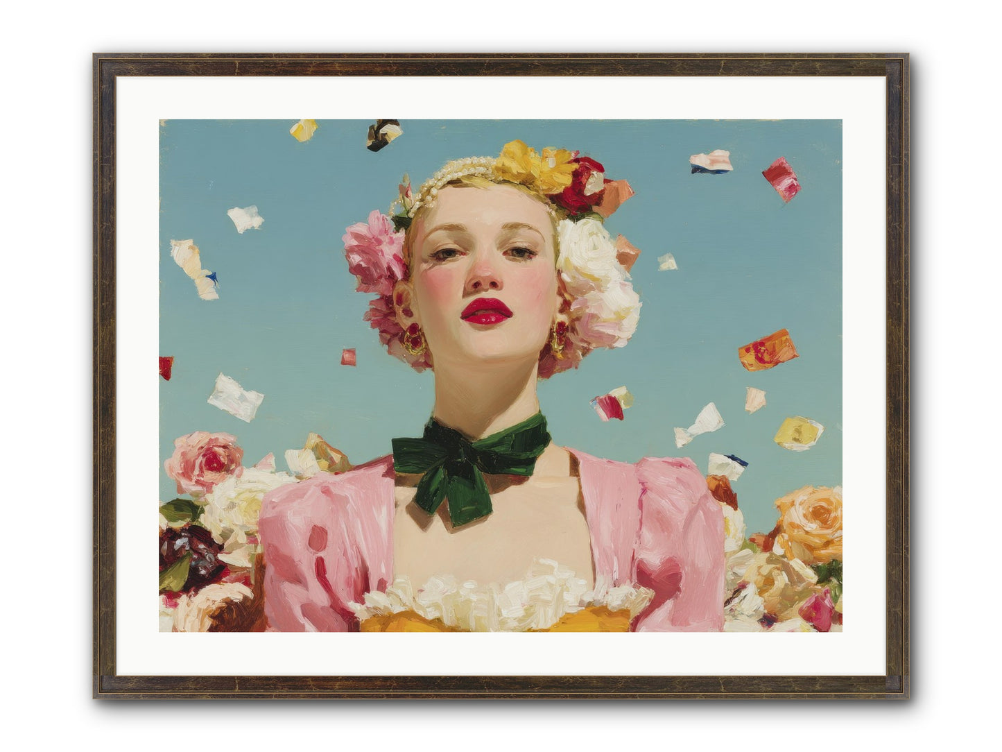 When Confidence Bloomed Framed Print - Slimwoods Black/Gold 32x24