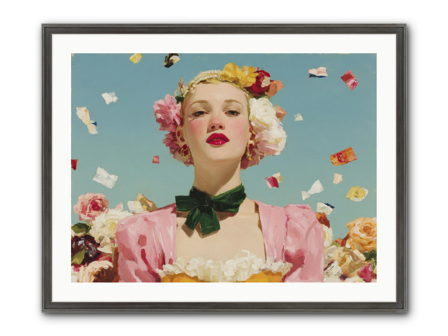 When Confidence Bloomed Framed Print - Slimwoods Black/Silver 32x24