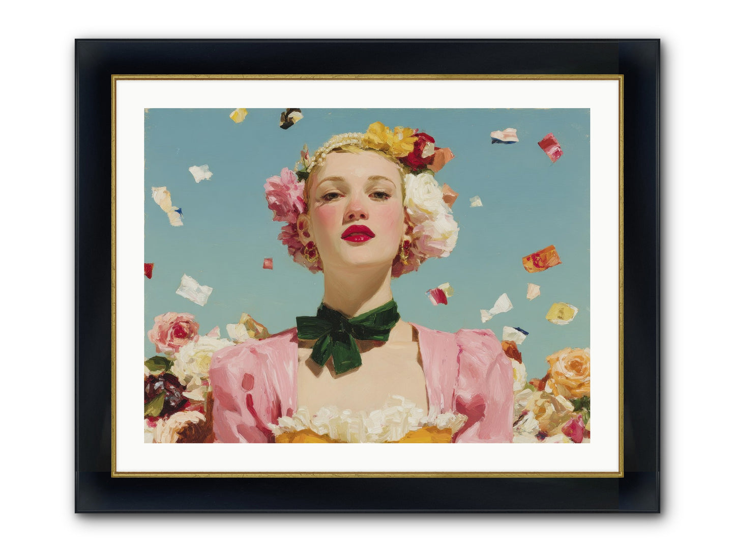 When Confidence Bloomed Framed Print - Wide Black w/Gold 32x24