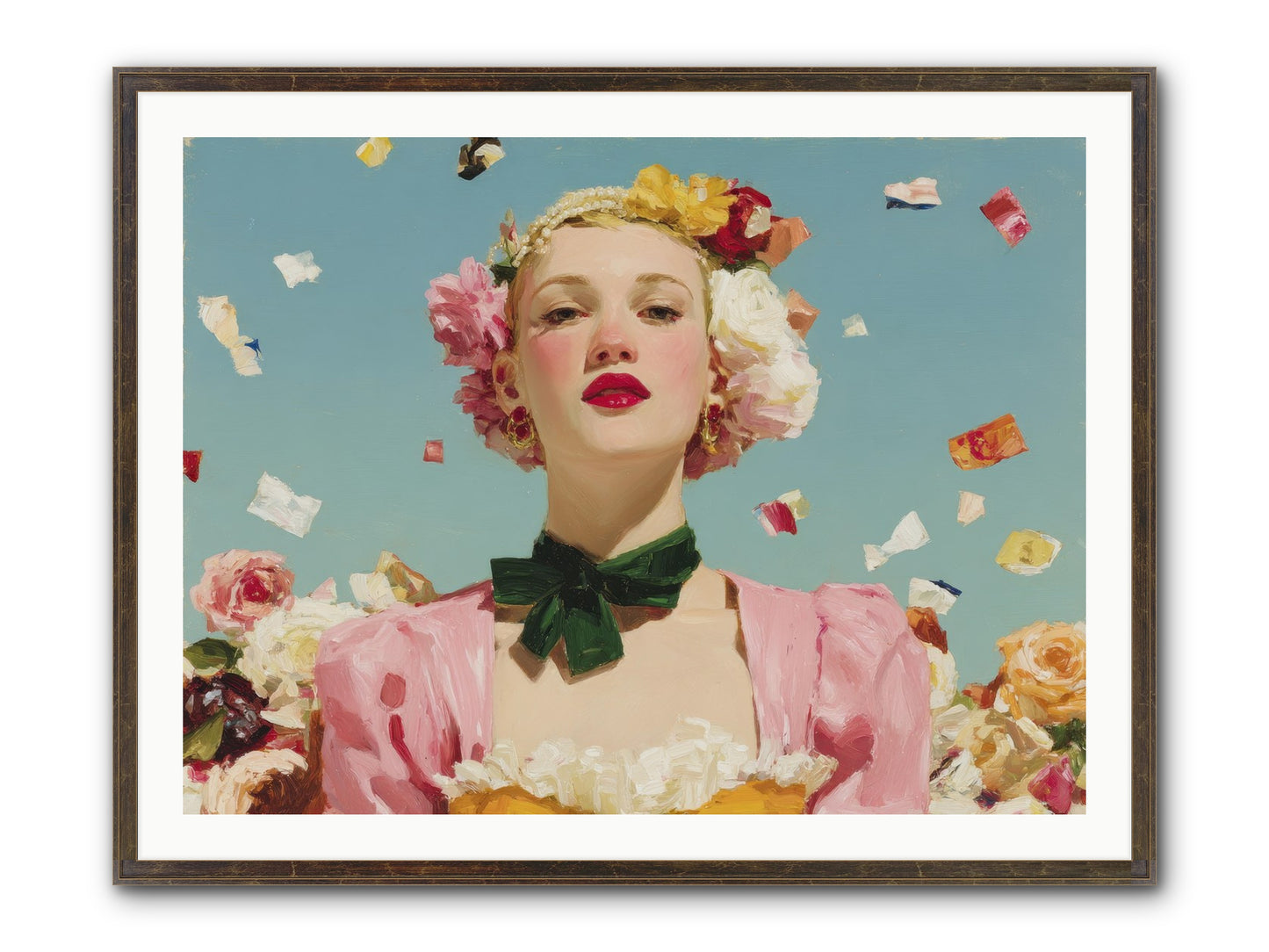 When Confidence Bloomed Framed Print - Slimwoods Black/Gold 40x30