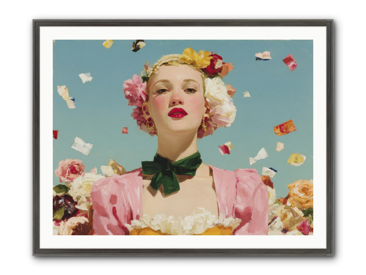 When Confidence Bloomed Framed Print - Slimwoods Black/Silver 40x30