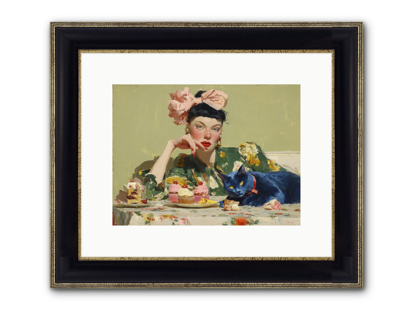 When Creatures Chose Their People Framed Print - Black & Gold 12x9