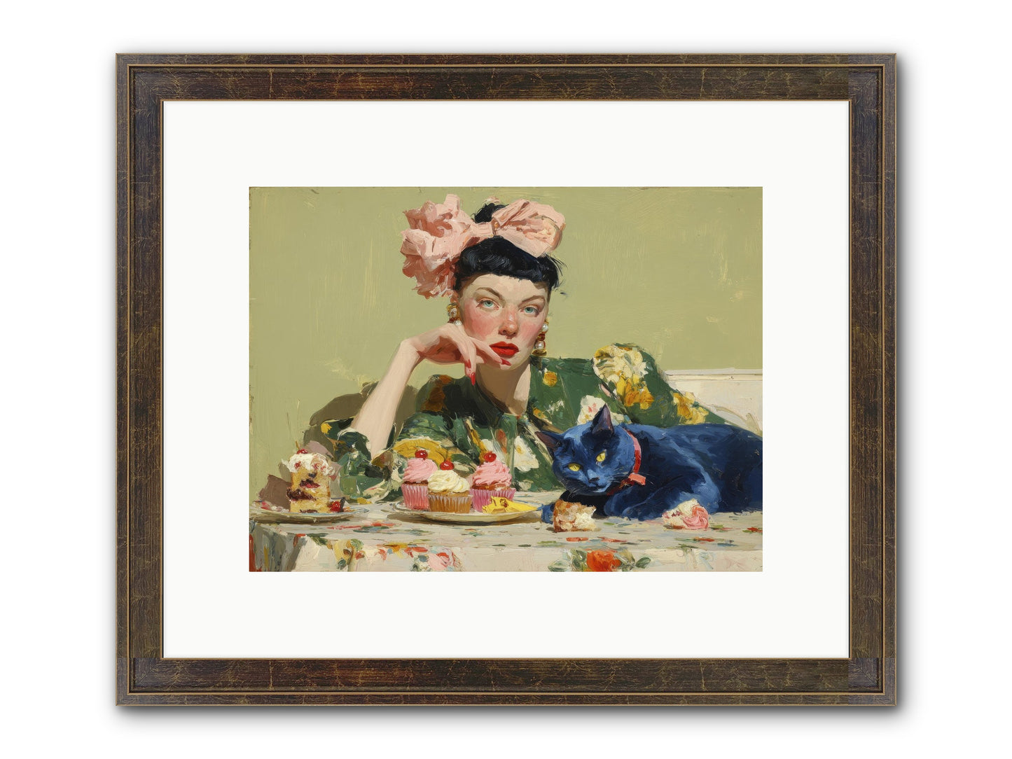 When Creatures Chose Their People Framed Print - Slimwoods Black/Gold 12x9