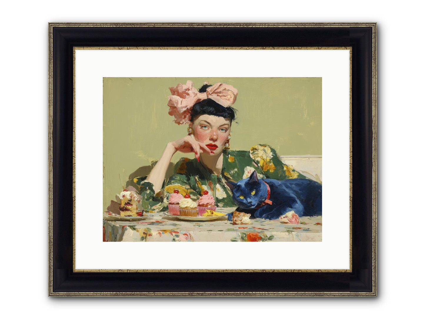 When Creatures Chose Their People Framed Print - Black & Gold 16x12