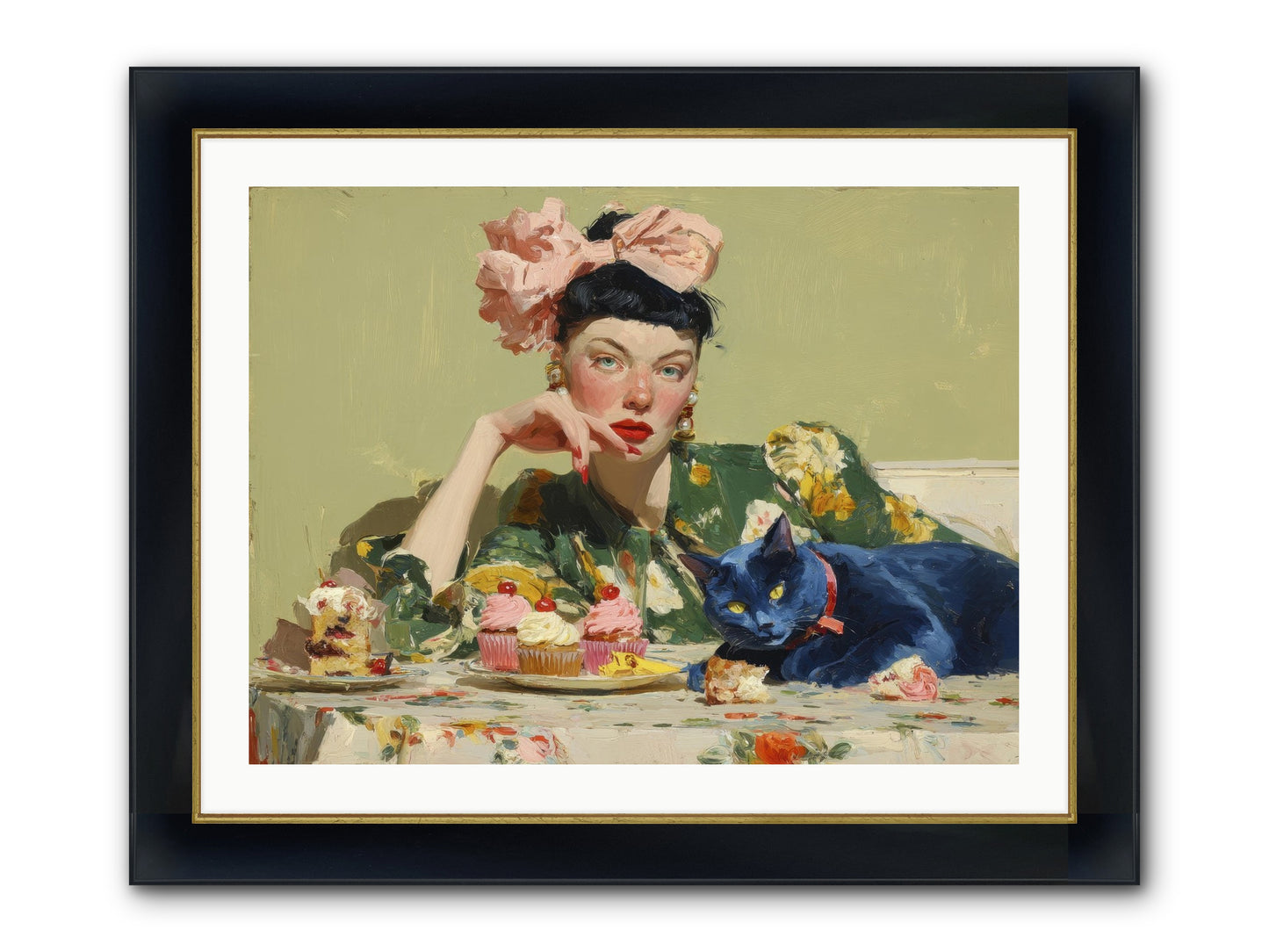 When Creatures Chose Their People Framed Print - Wide Black w/Gold 32x24