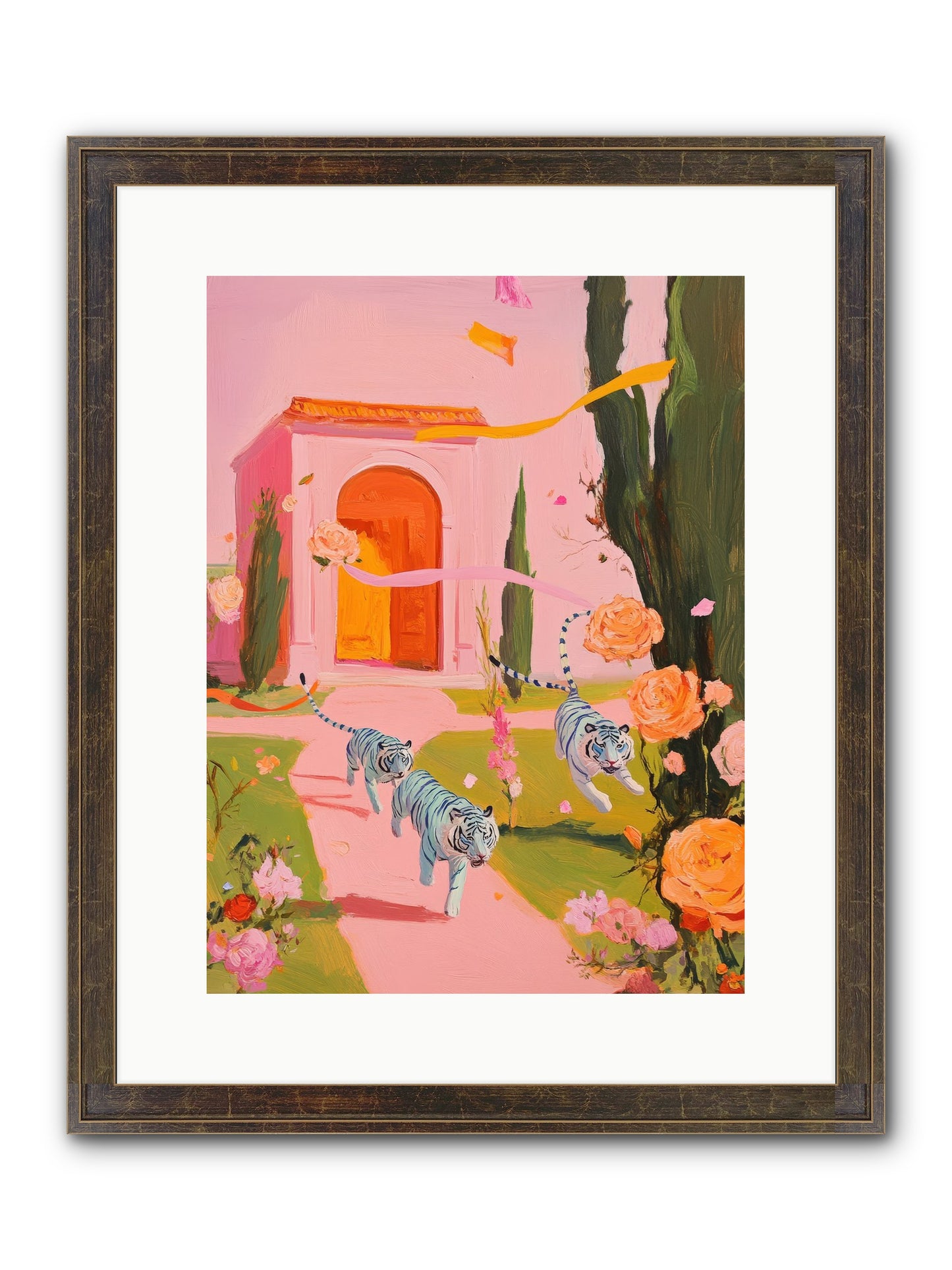 When Days Wore Rose Framed Print - Slimwoods Black/Gold 12x16