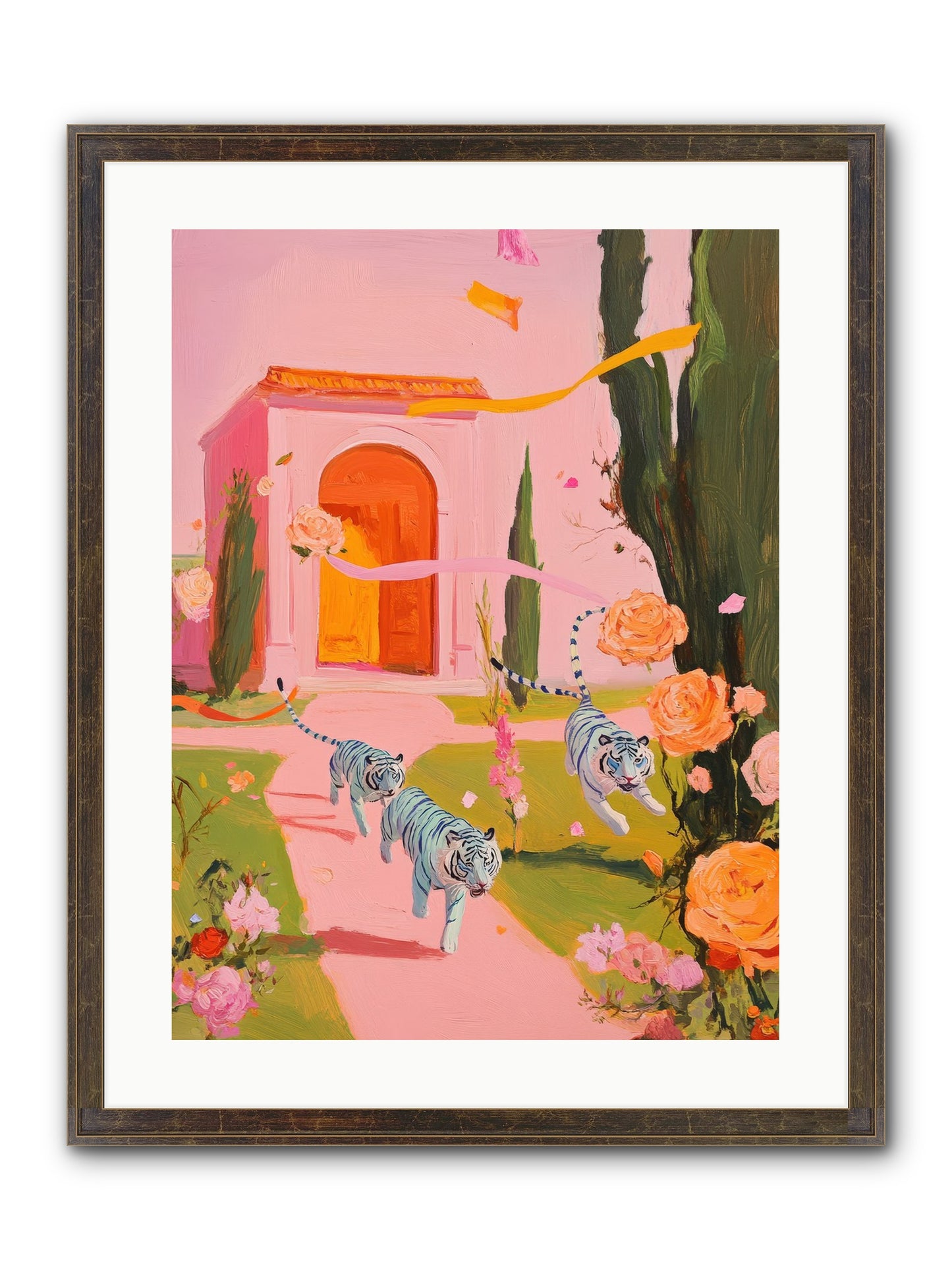 When Days Wore Rose Framed Print - Slimwoods Black/Gold 18x24