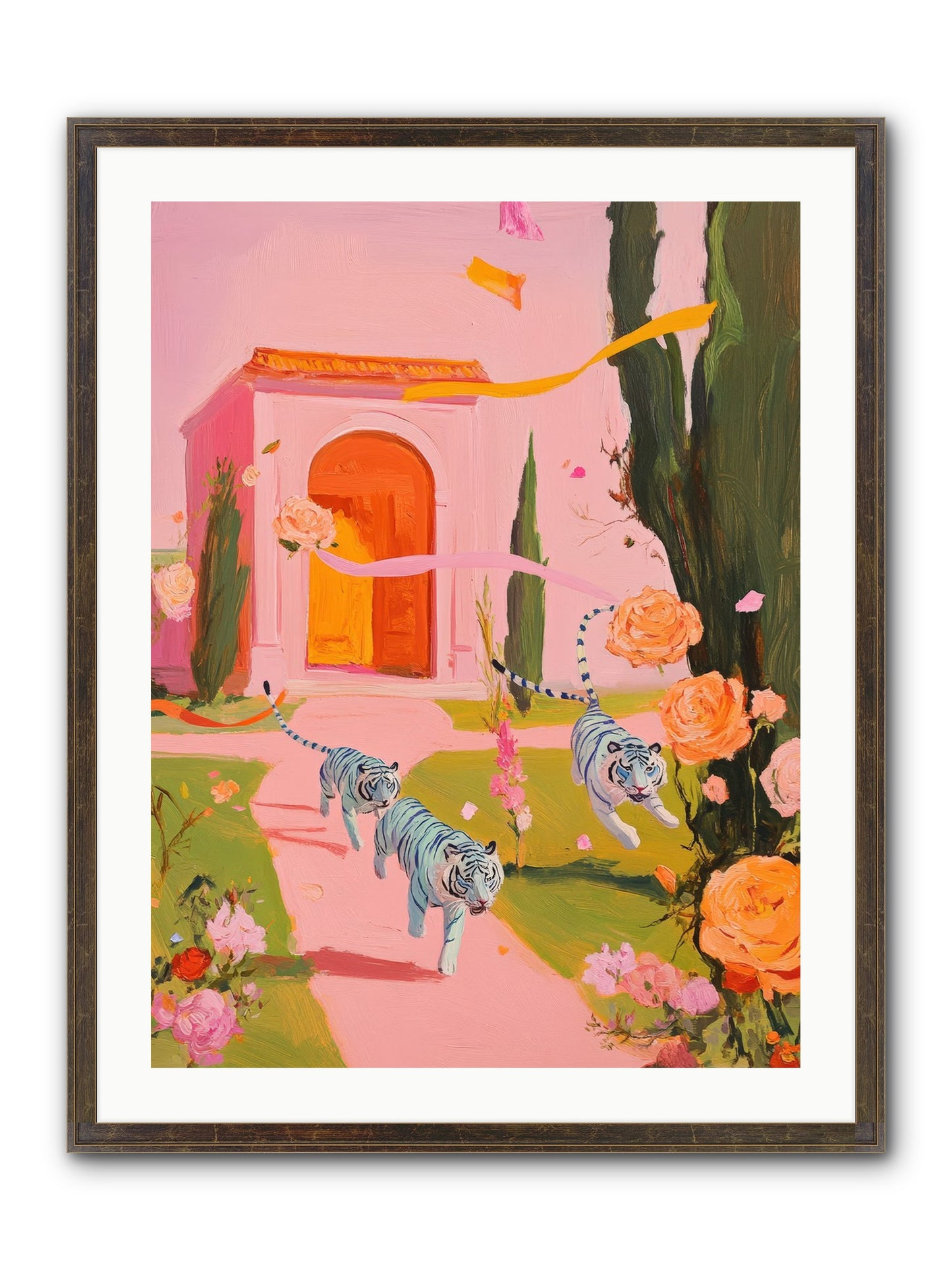 When Days Wore Rose Framed Print - Slimwoods Black/Gold 24x32