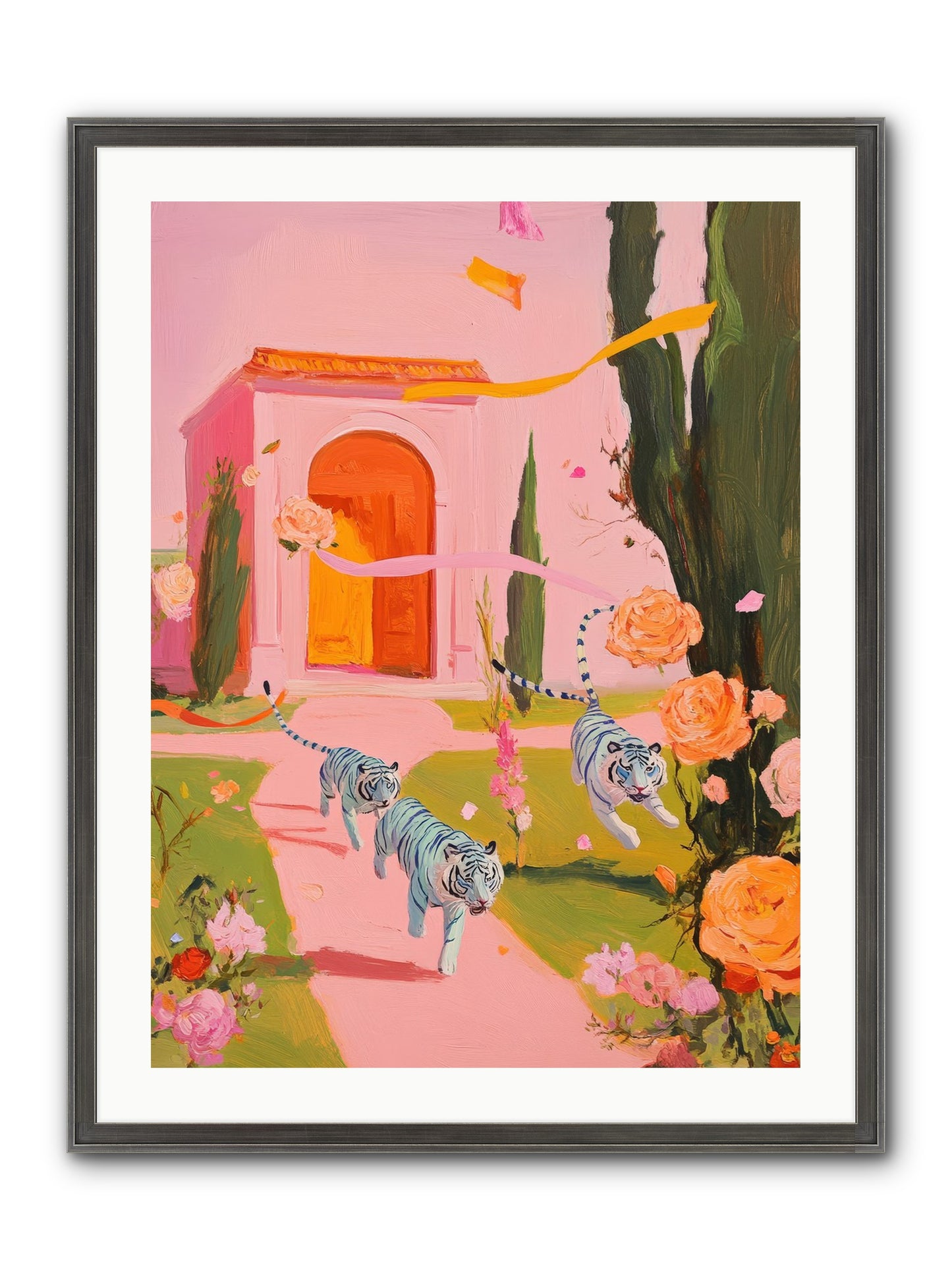 When Days Wore Rose Framed Print - Slimwoods Black/Silver 24x32