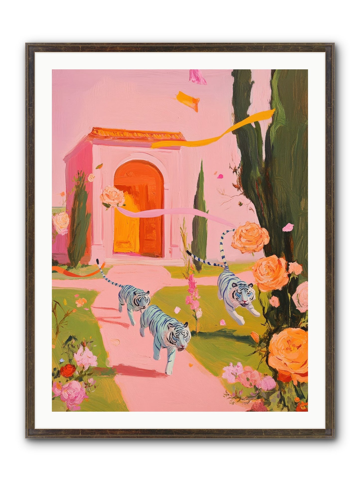 When Days Wore Rose Framed Print - Slimwoods Black/Gold 30x40
