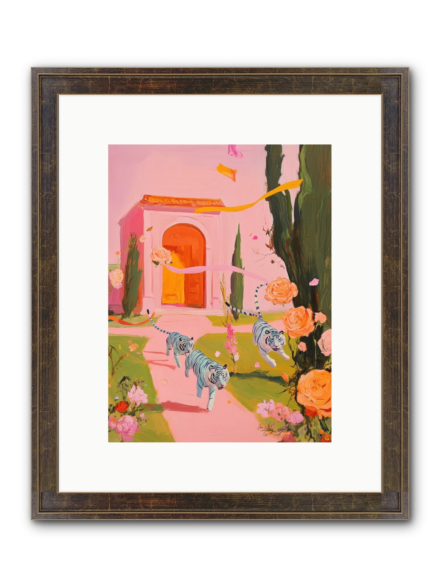 When Days Wore Rose Framed Print - Slimwoods Black/Gold 9x12