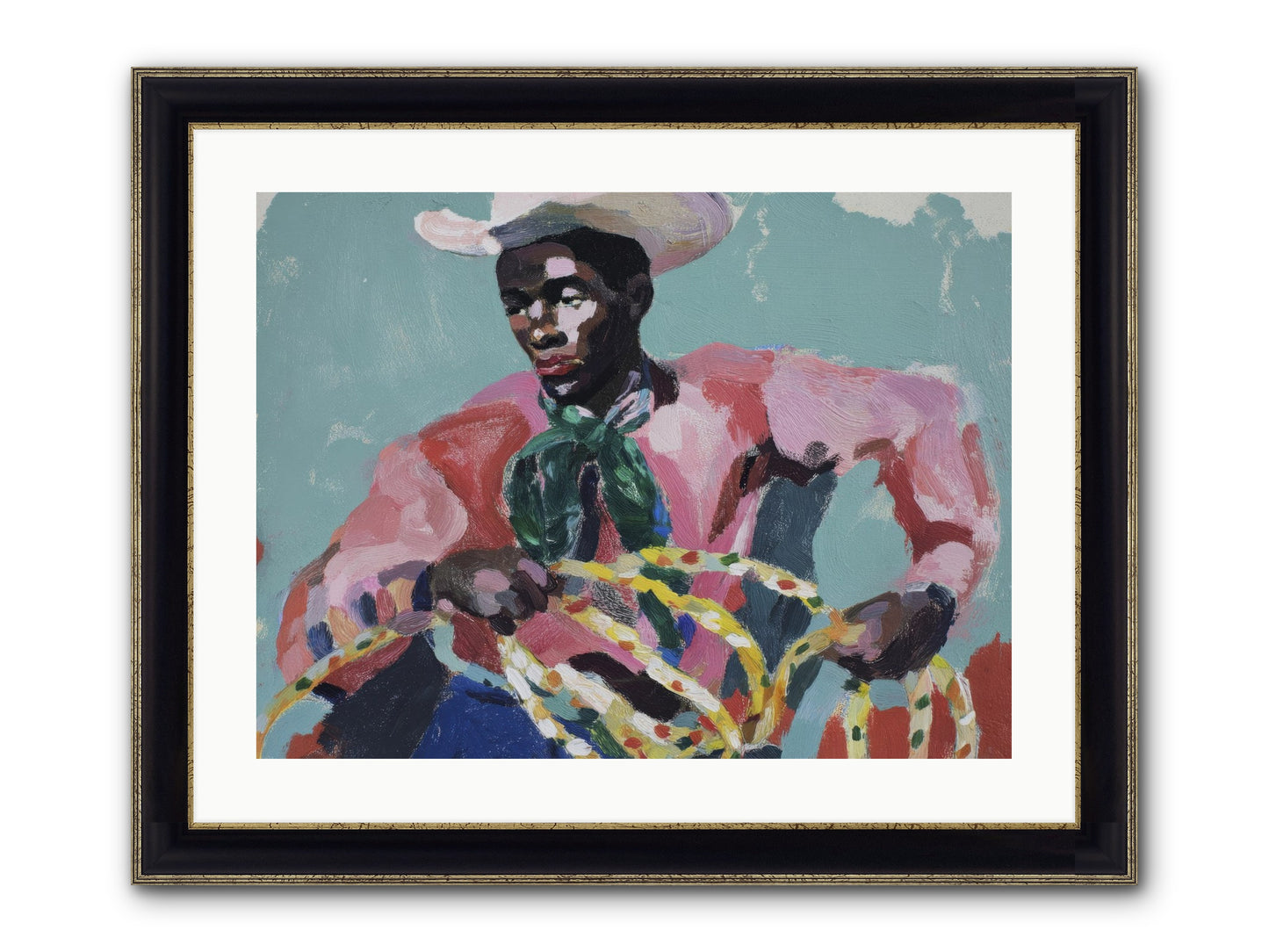 When Dreams Wore Bridles Framed Print - Black & Gold 24x18