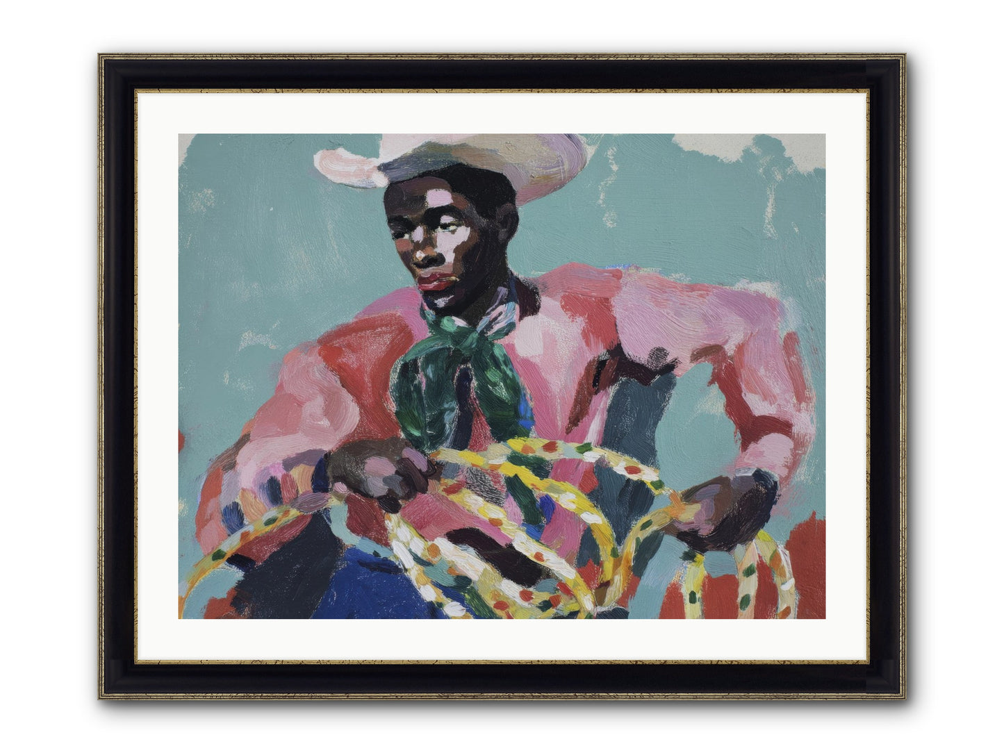 When Dreams Wore Bridles Framed Print - Black & Gold 32x24