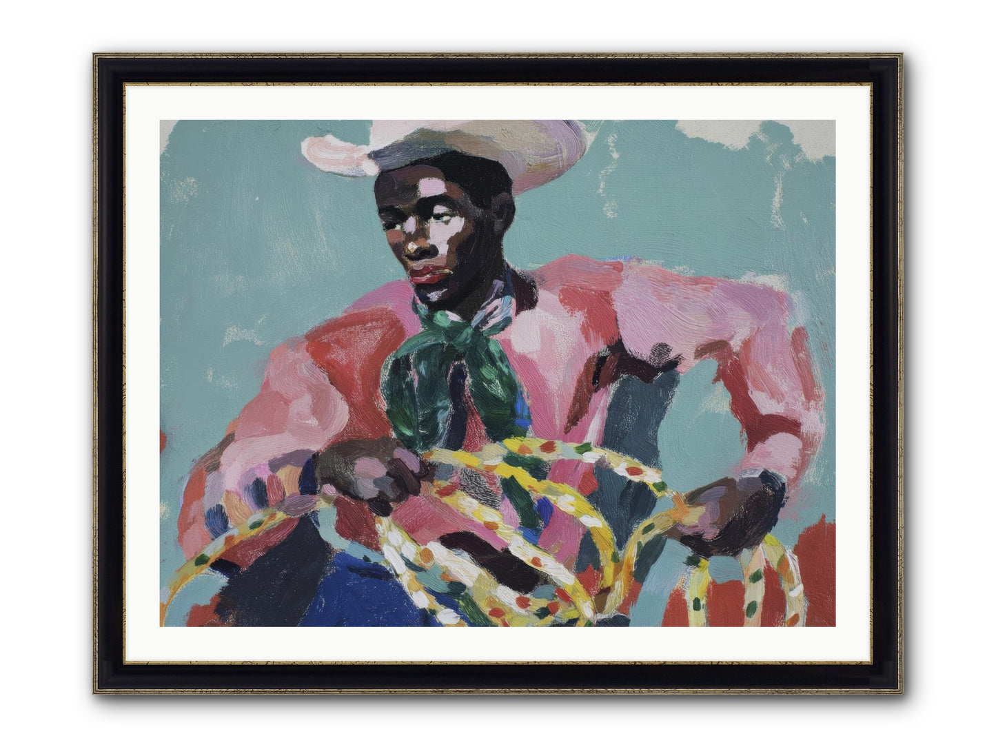 When Dreams Wore Bridles Framed Print - Black & Gold 40x30
