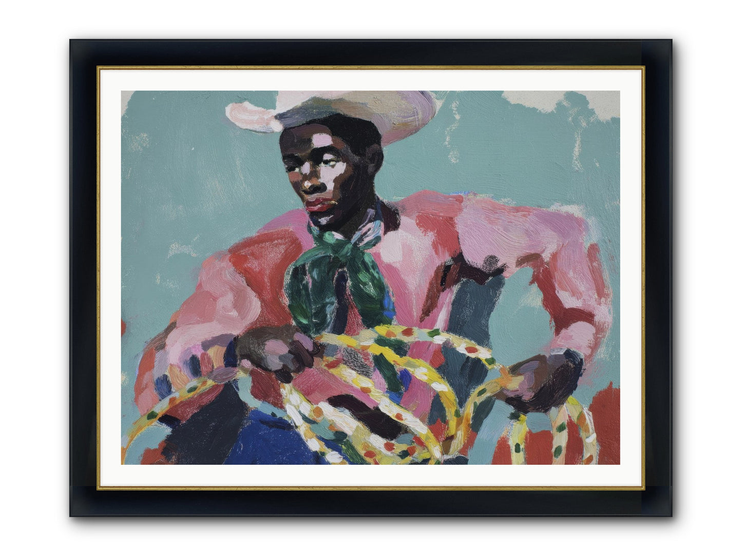 When Dreams Wore Bridles Framed Print - Wide Black w/Gold 48x36