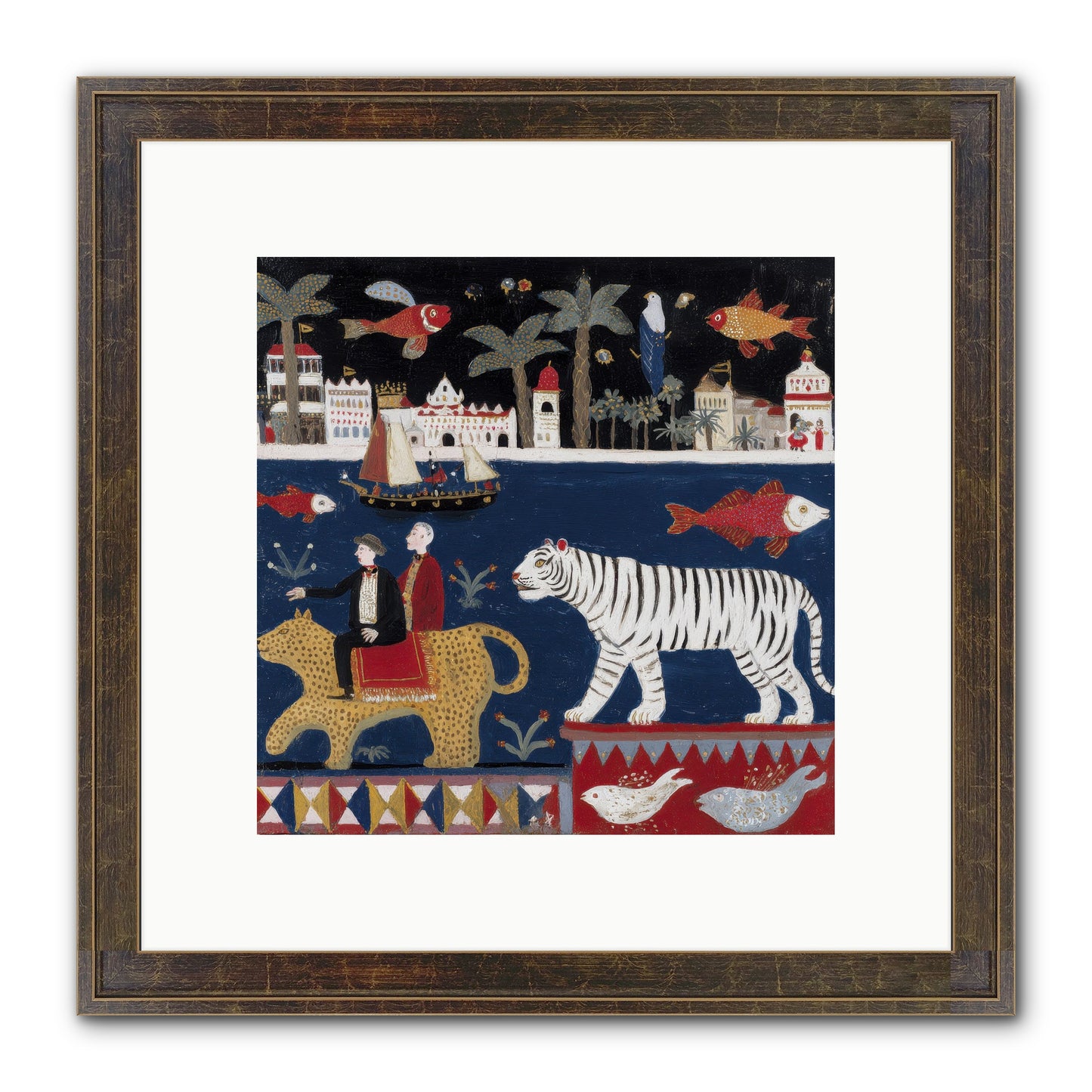 When Dreams Wore Stripes Framed Print - Slimwoods Black/Gold 10x10