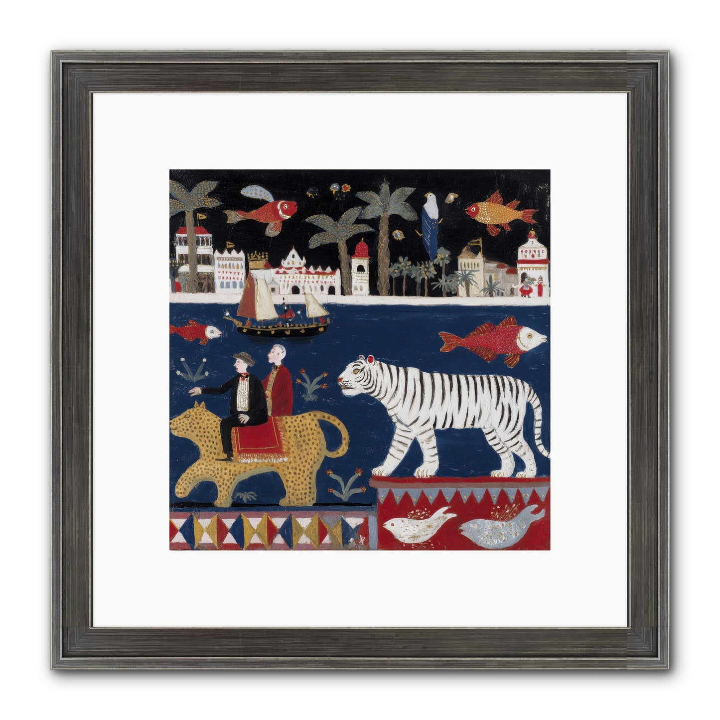 When Dreams Wore Stripes Framed Print - Slimwoods Black/Silver 10x10