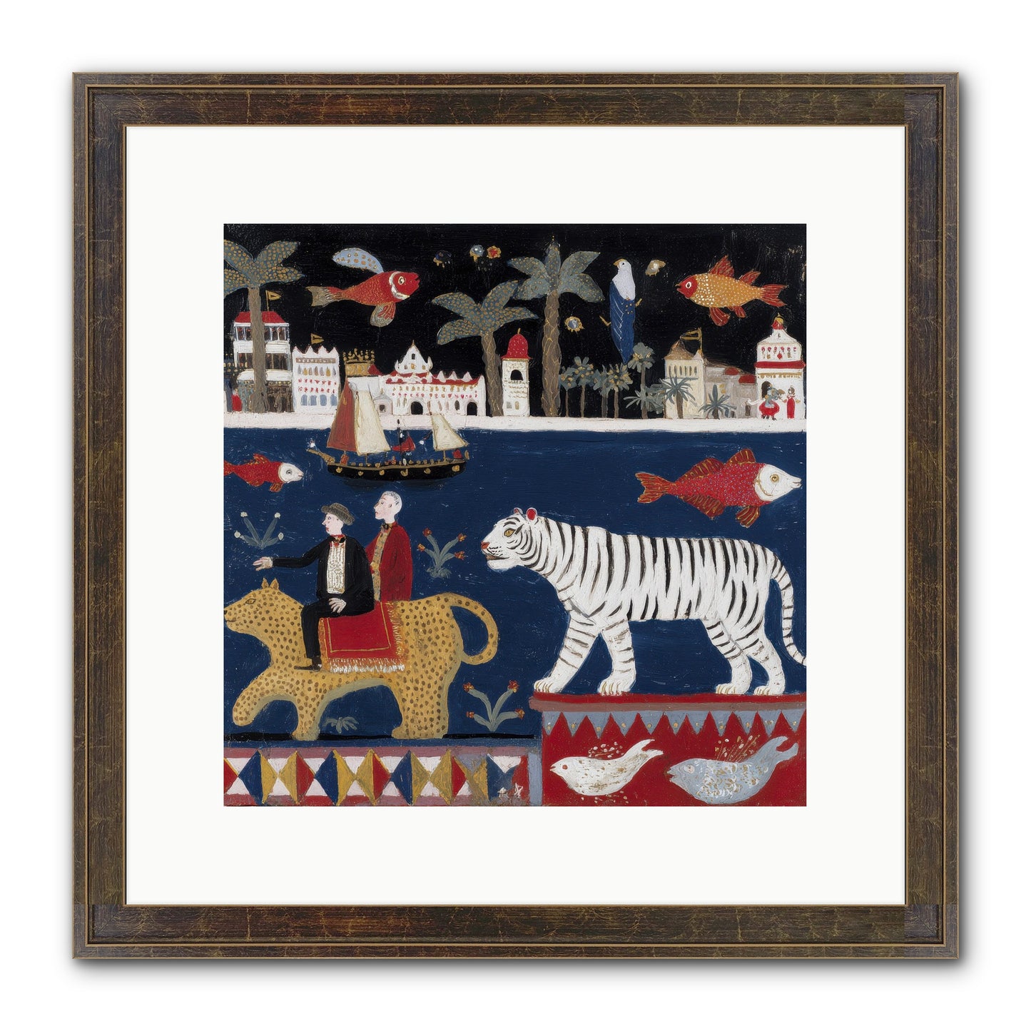 When Dreams Wore Stripes Framed Print - Slimwoods Black/Gold 12x12