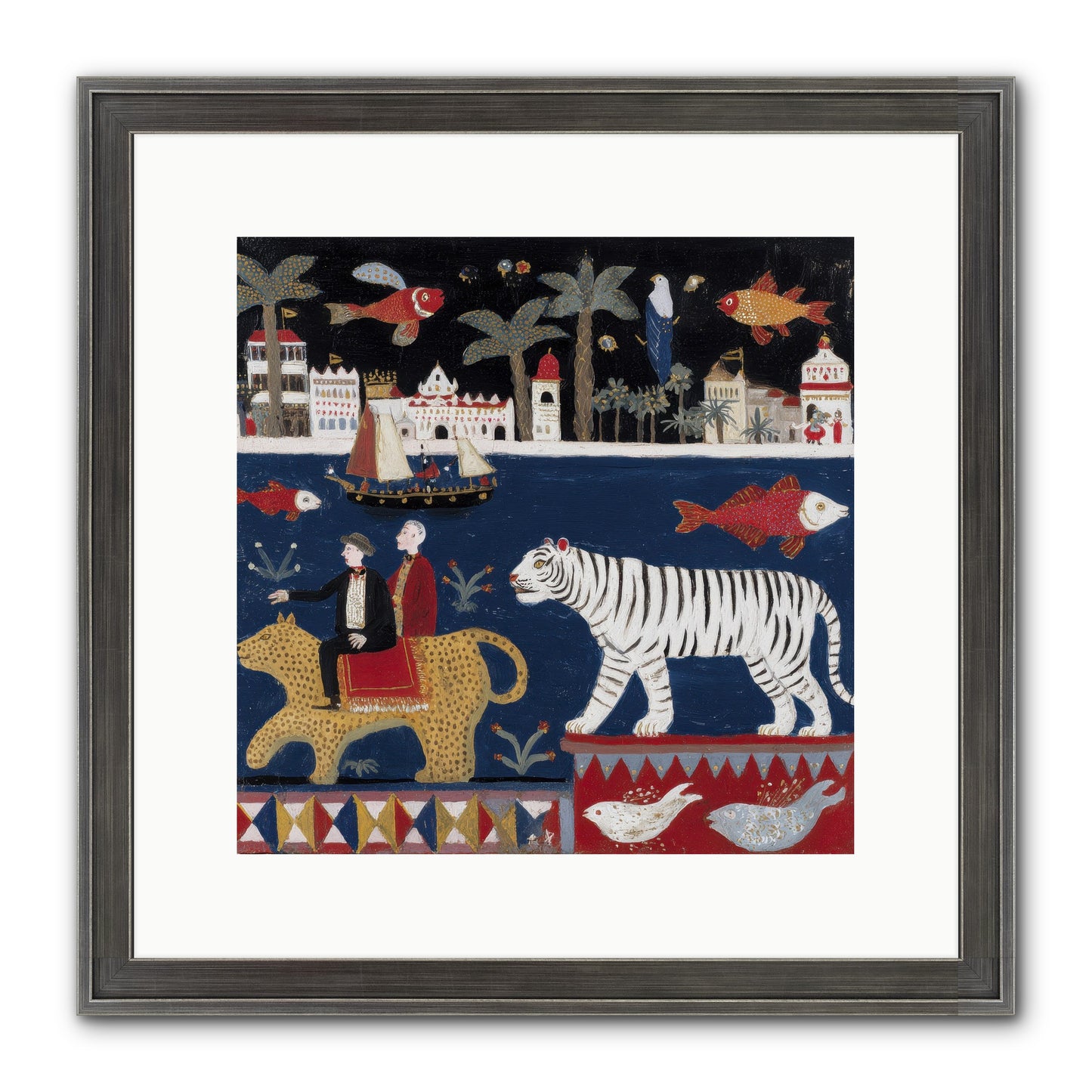 When Dreams Wore Stripes Framed Print - Slimwoods Black/Silver 12x12