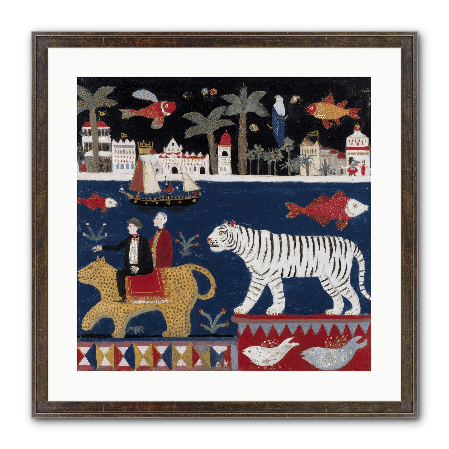 When Dreams Wore Stripes Framed Print - Slimwoods Black/Gold 20x20