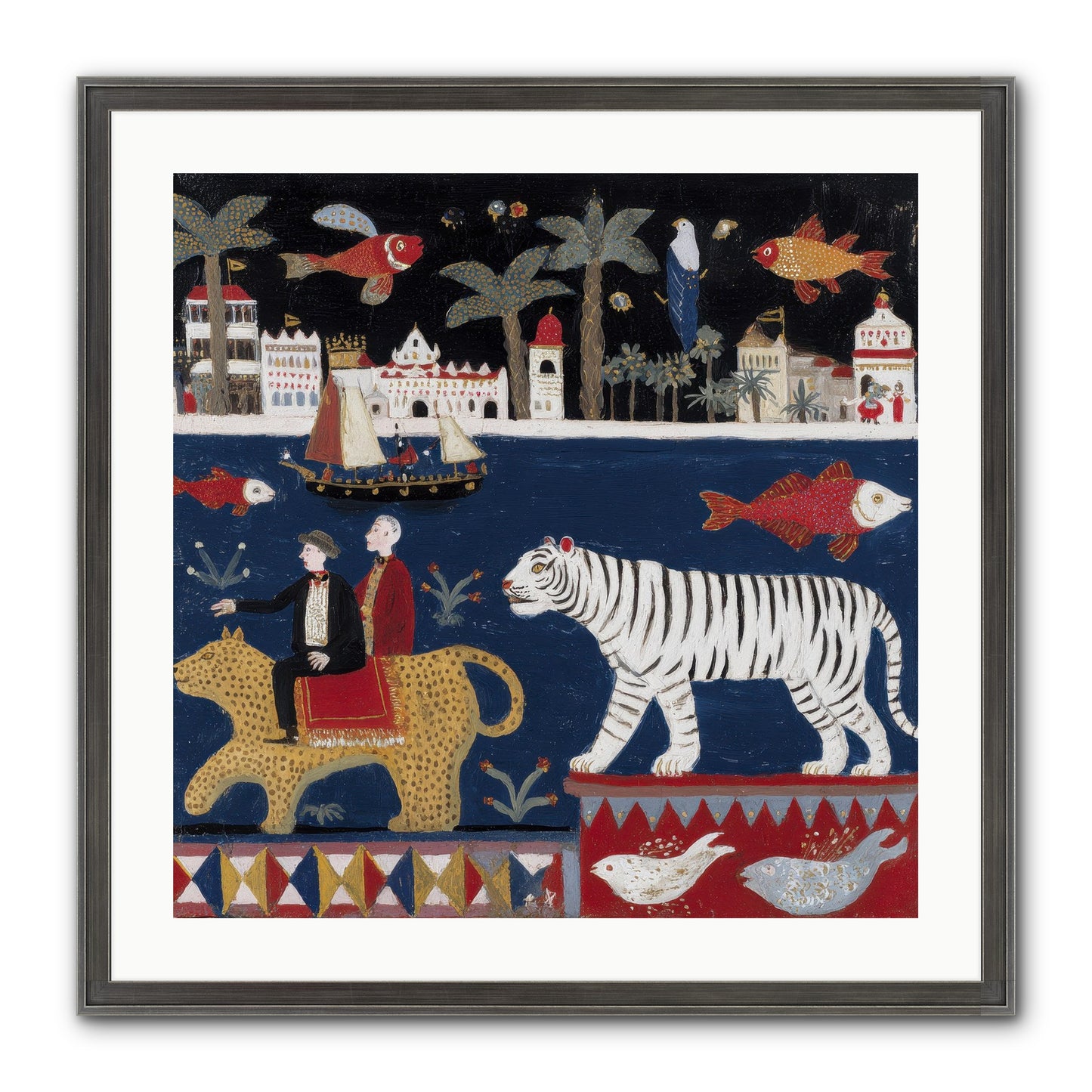 When Dreams Wore Stripes Framed Print - Slimwoods Black/Silver 24x24