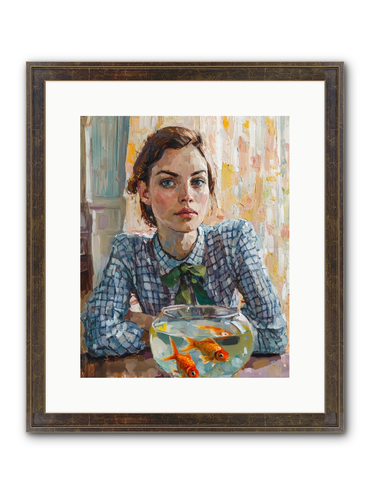 When Fish Wore Gold Framed Print - Slimwoods Black/Gold 12x15