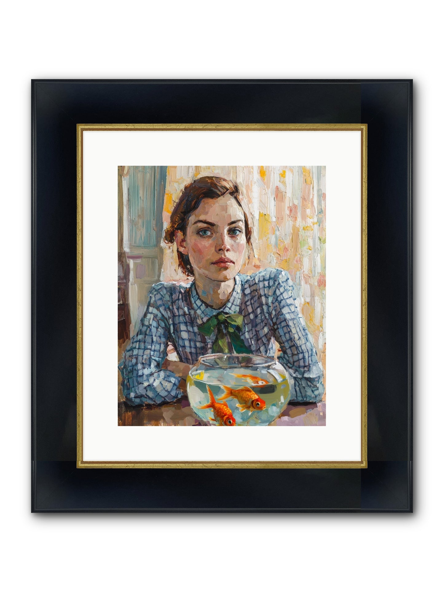When Fish Wore Gold Framed Print - Wide Black w/Gold 12x15