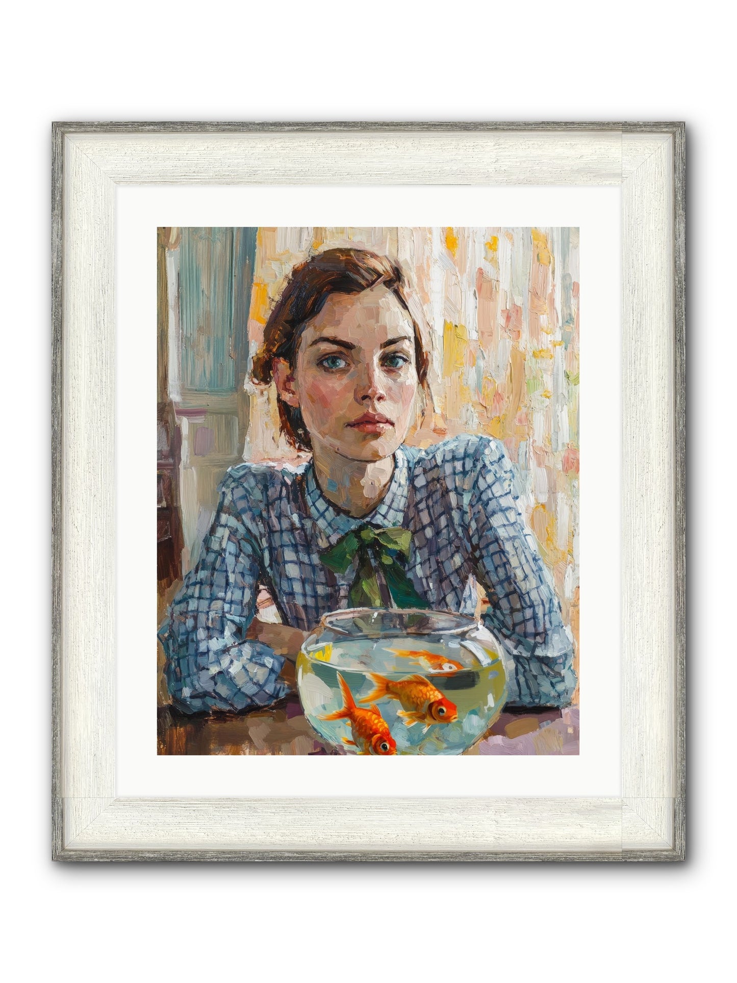 When Fish Wore Gold Framed Print - Driftwood White 20x25