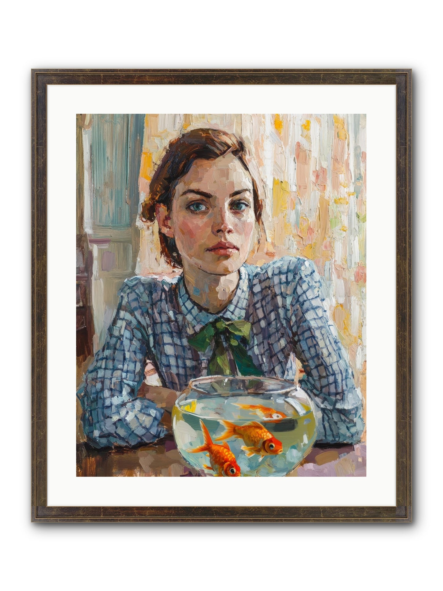 When Fish Wore Gold Framed Print - Slimwoods Black/Gold 20x25