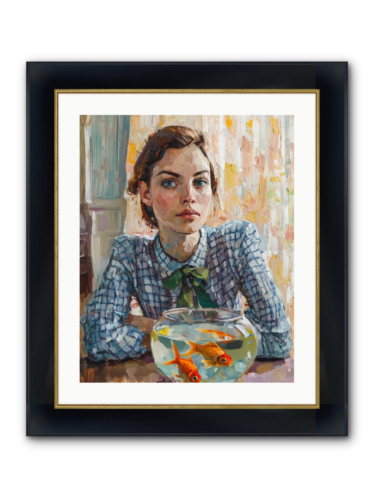 When Fish Wore Gold Framed Print - Wide Black w/Gold 20x25