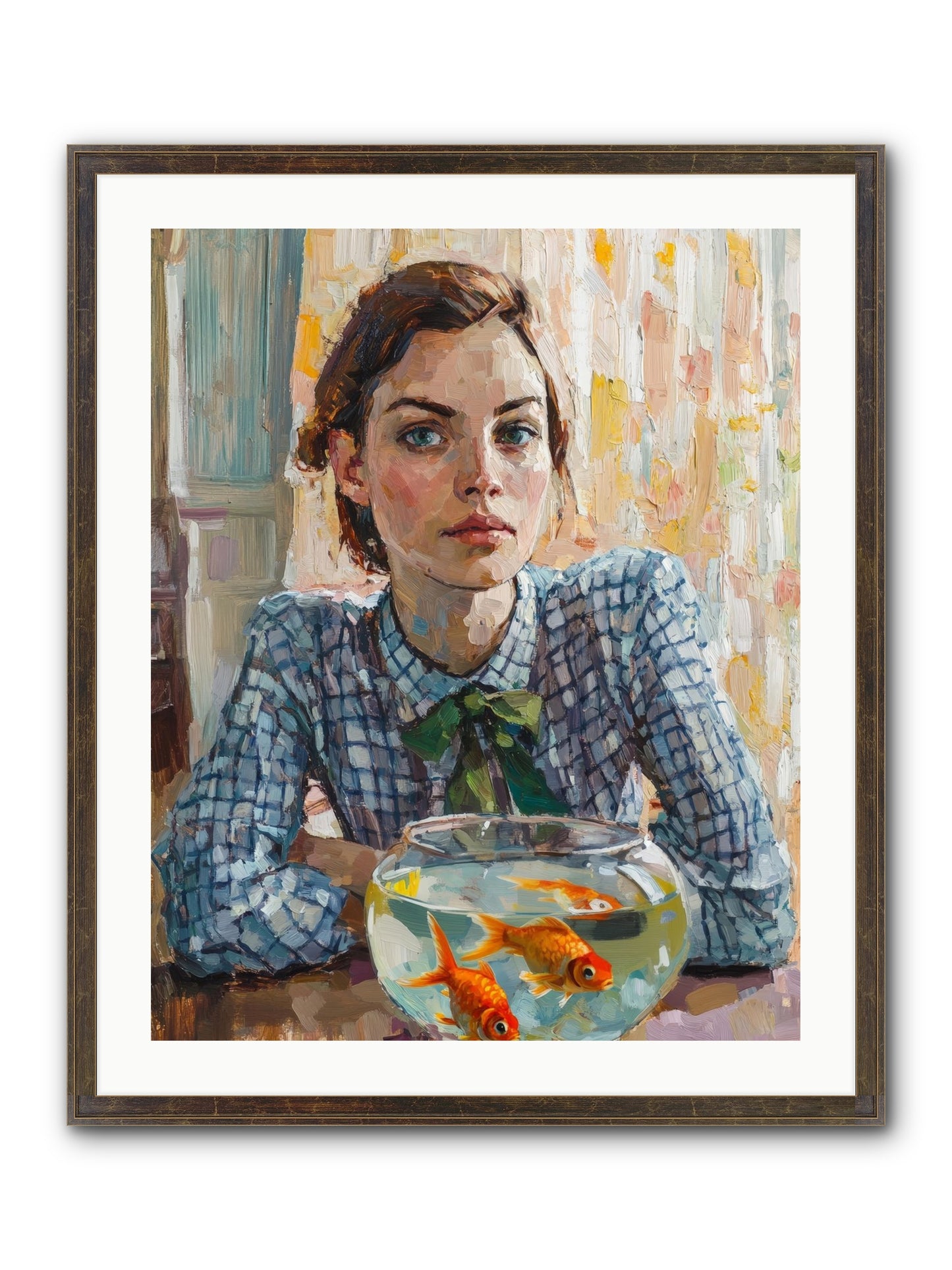 When Fish Wore Gold Framed Print - Slimwoods Black/Gold 24x30
