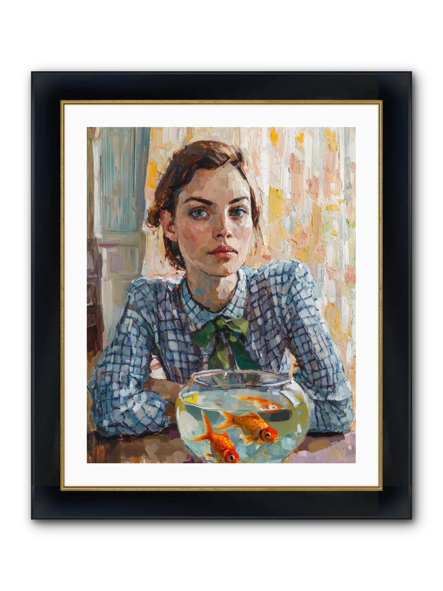 When Fish Wore Gold Framed Print - Wide Black w/Gold 24x30
