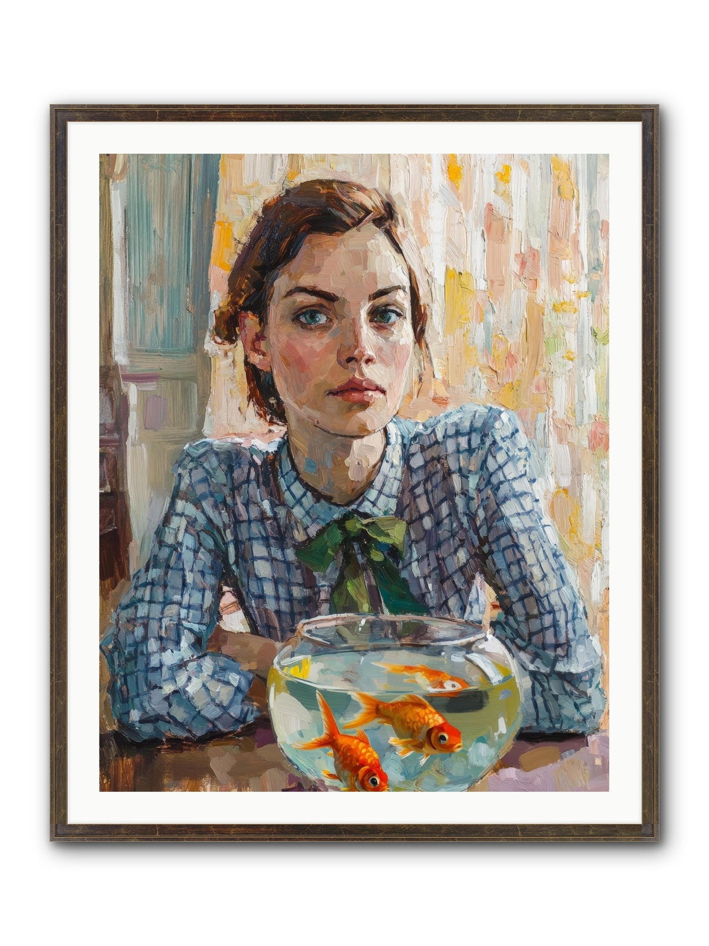 When Fish Wore Gold Framed Print - Slimwoods Black/Gold 32x40