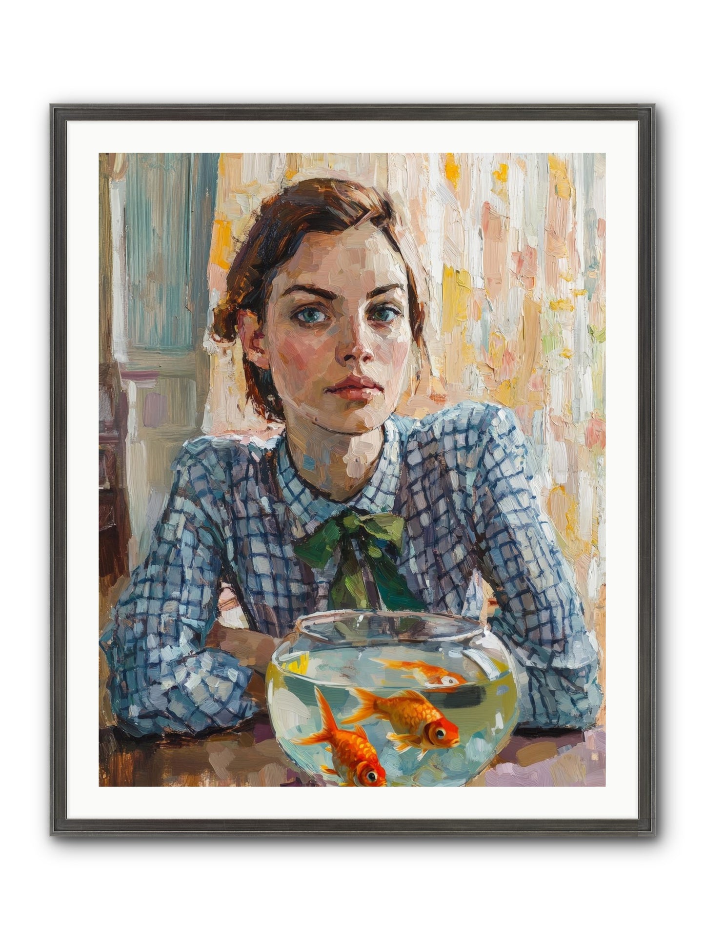 When Fish Wore Gold Framed Print - Slimwoods Black/Silver 32x40