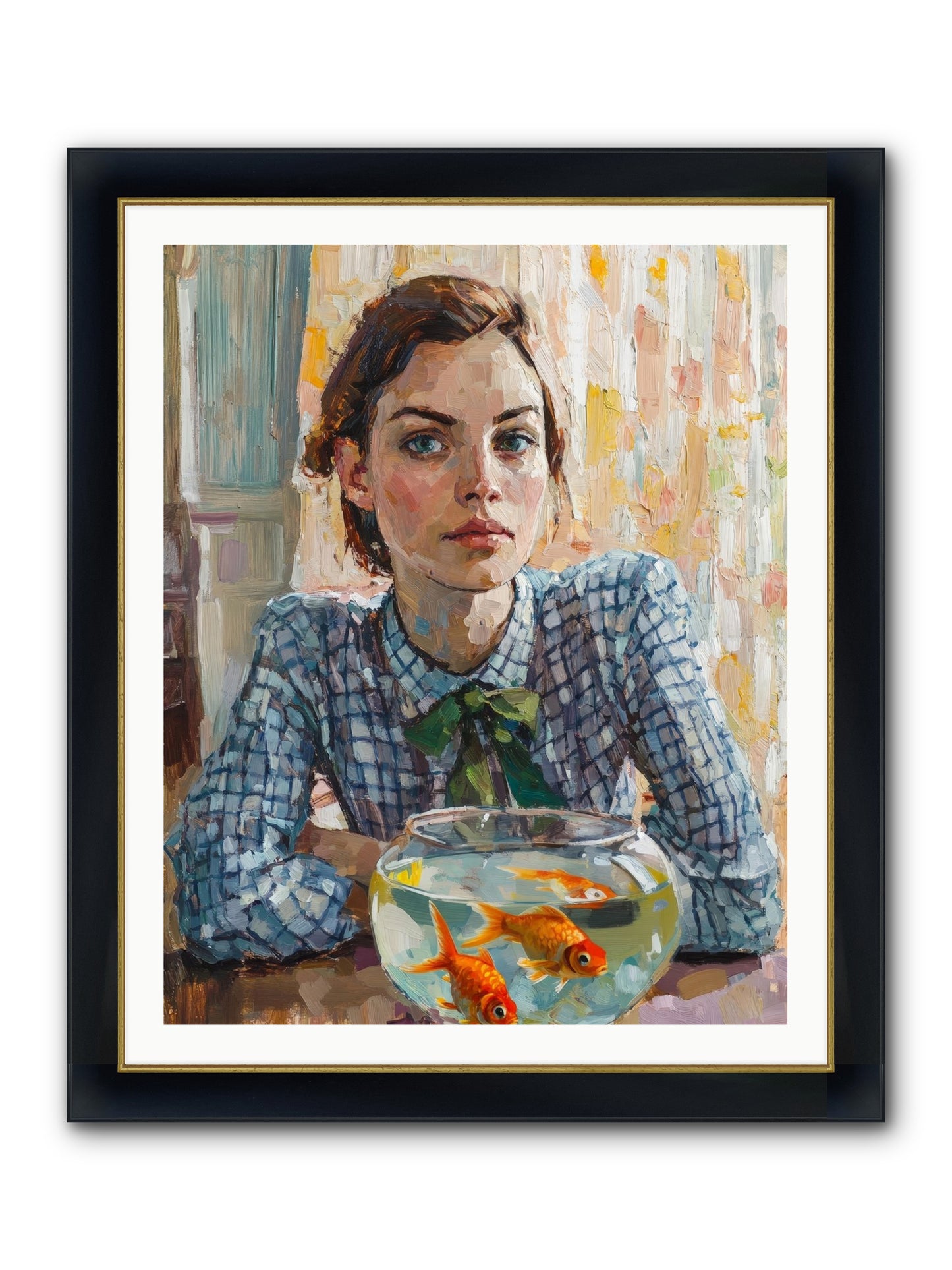 When Fish Wore Gold Framed Print - Wide Black w/Gold 32x40