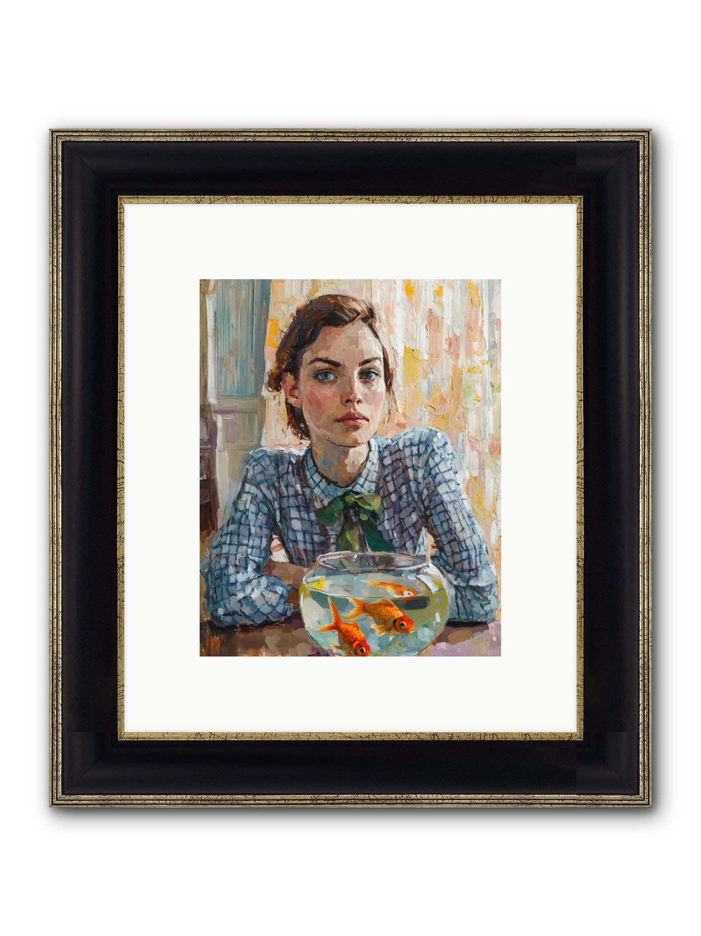 When Fish Wore Gold Framed Print - Black & Gold 8x10