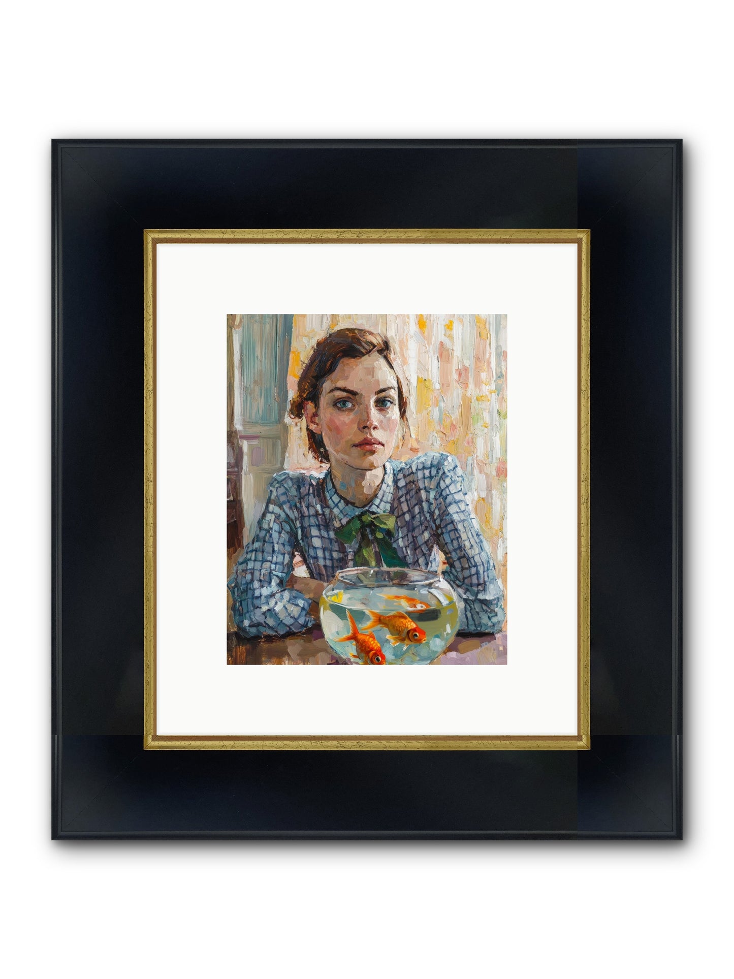 When Fish Wore Gold Framed Print - Wide Black w/Gold 8x10