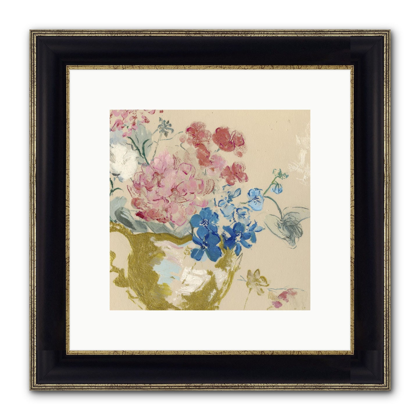 When Flora Told Her Story Framed Print - Black & Gold 10x10
