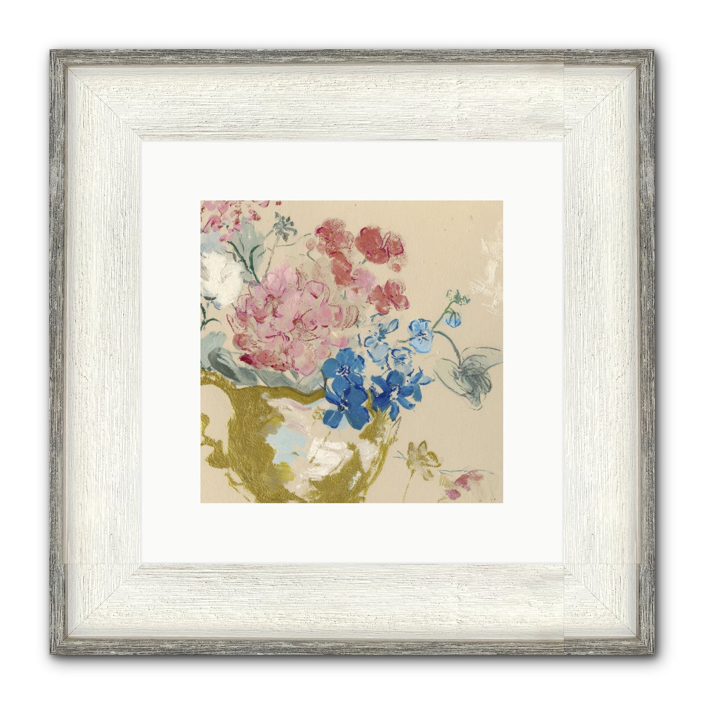 When Flora Told Her Story Framed Print - Driftwood White 10x10