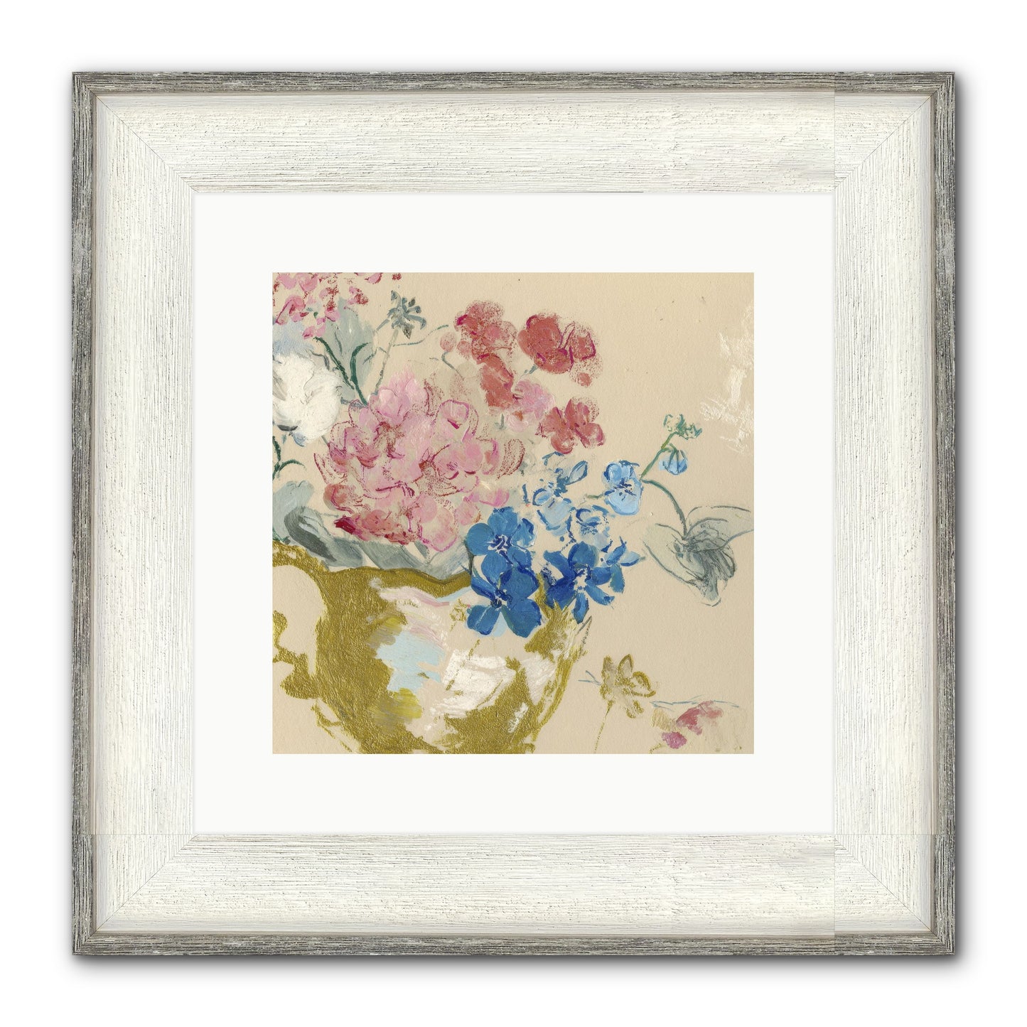 When Flora Told Her Story Framed Print - Driftwood White 12x12