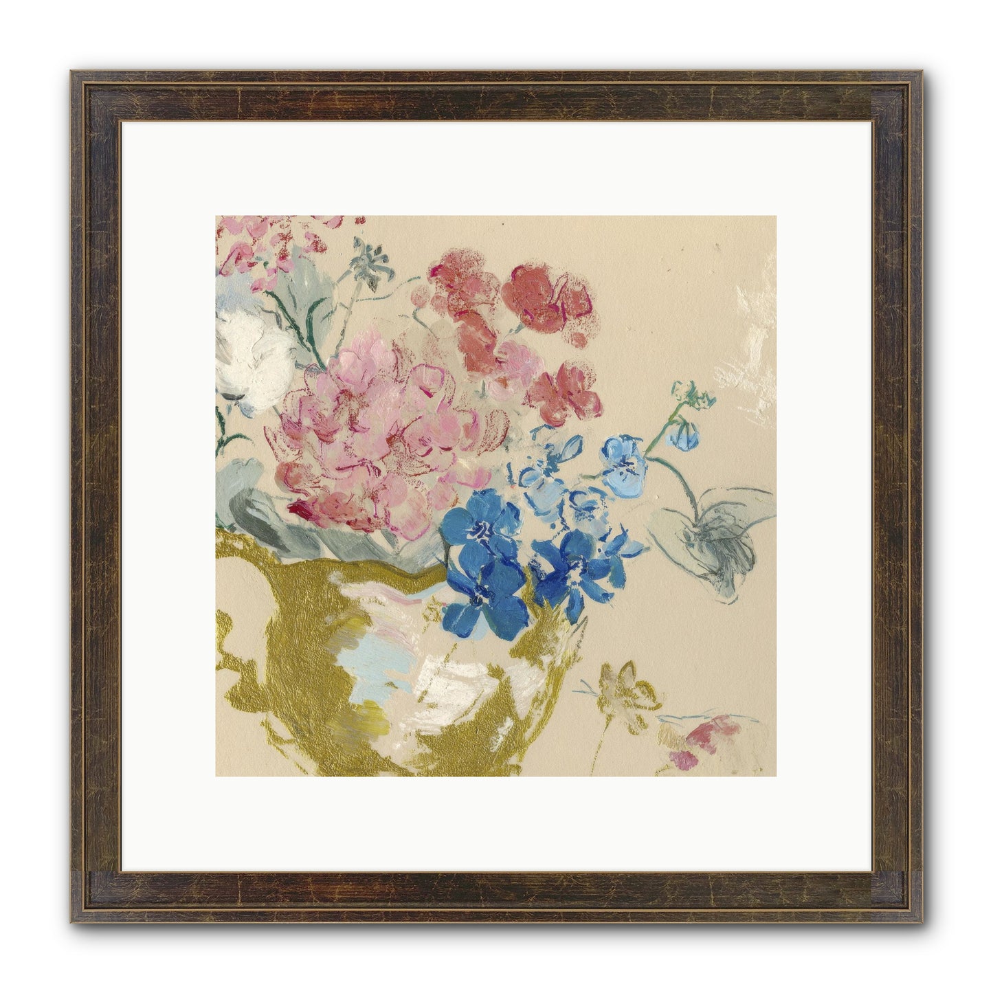 When Flora Told Her Story Framed Print - Slimwoods Black/Gold 12x12