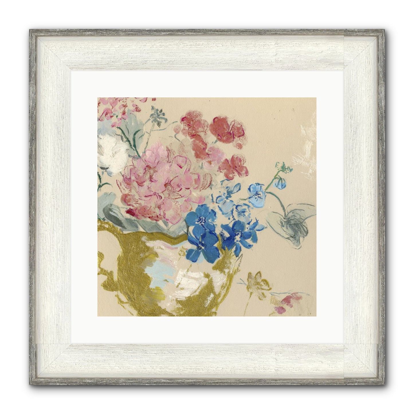 When Flora Told Her Story Framed Print - Driftwood White 16x16
